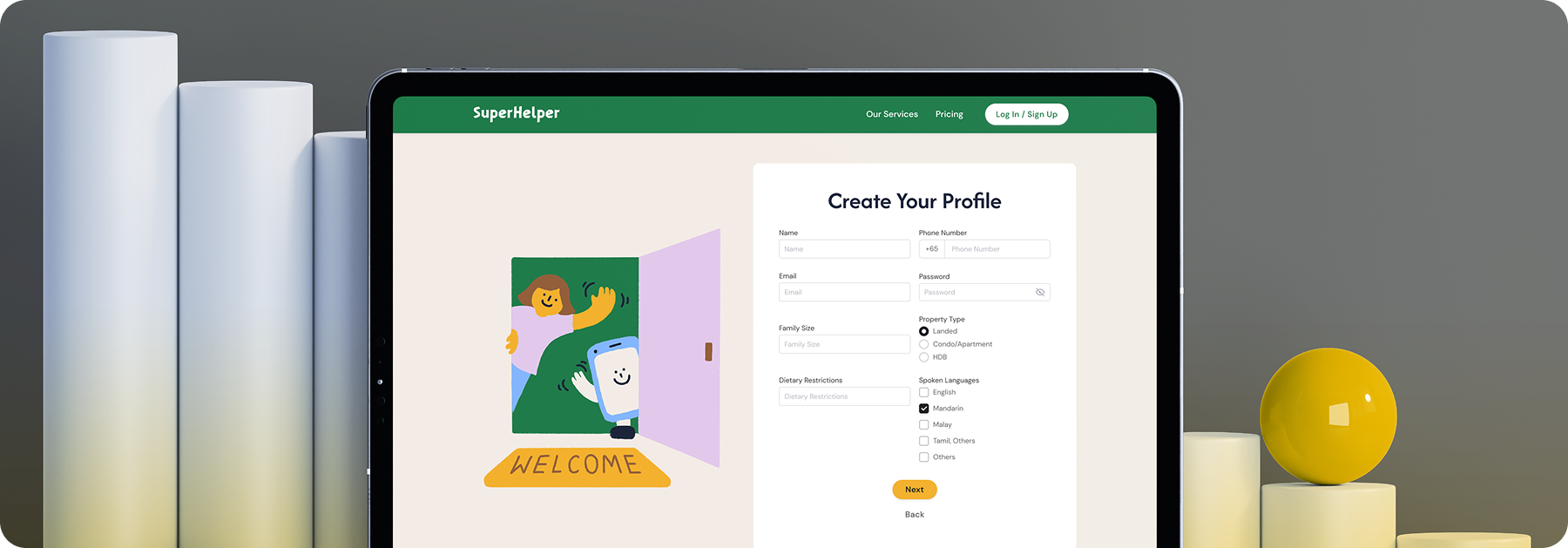 SuperHelper hero banner